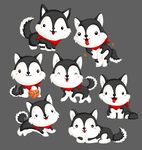 可爱卡通哈士奇形象集合