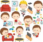 儿童日常活动与家居场景