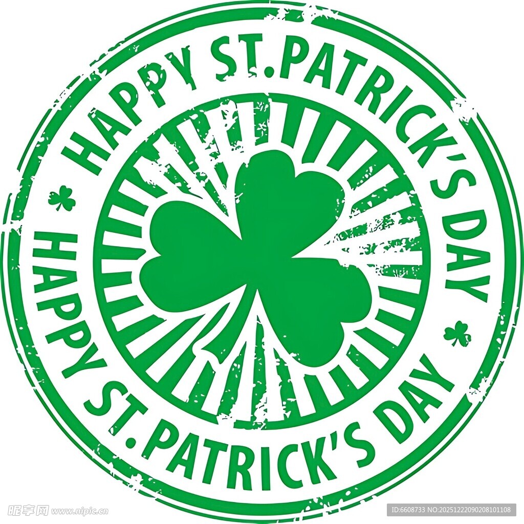 圣帕特里克节四叶草标志