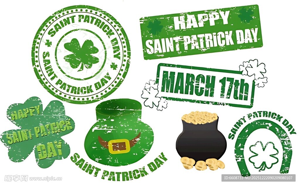 圣帕特里克节元素图标
