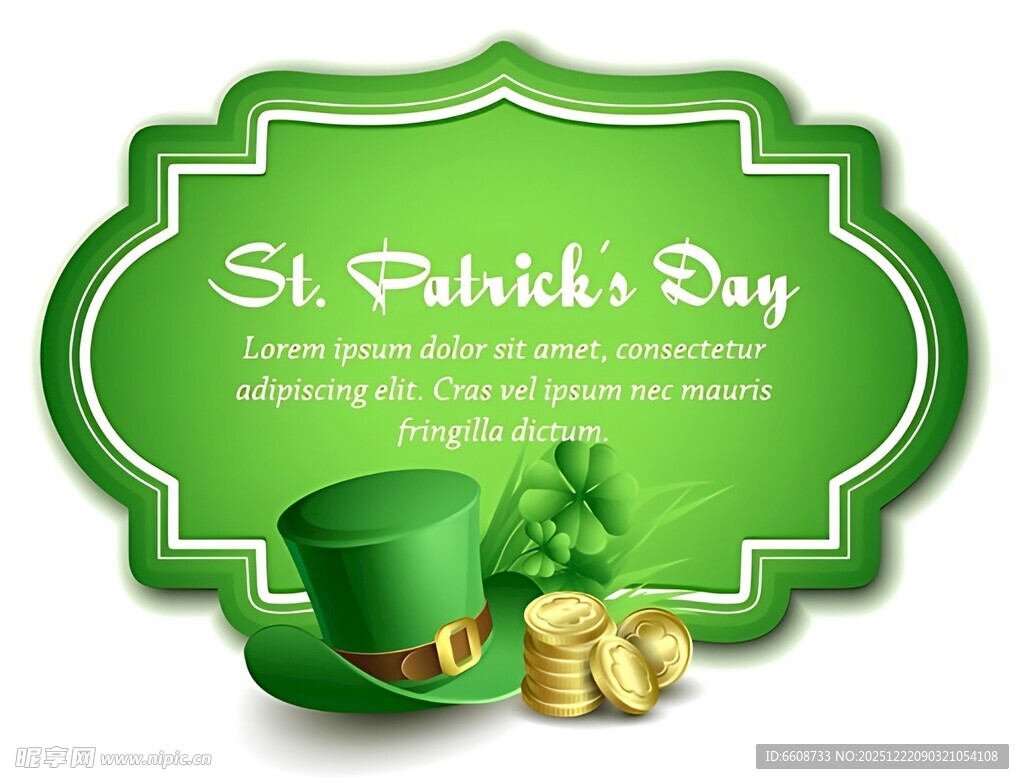圣帕特里克节主题装饰元素