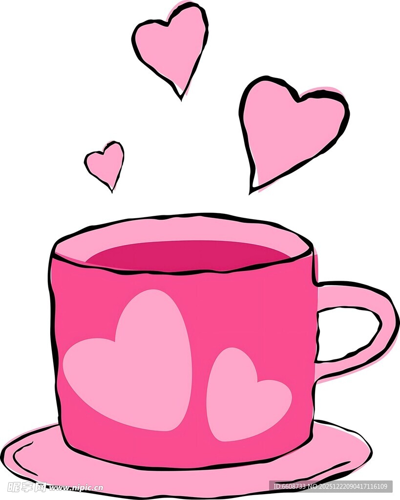 粉色爱心杯浪漫小情调