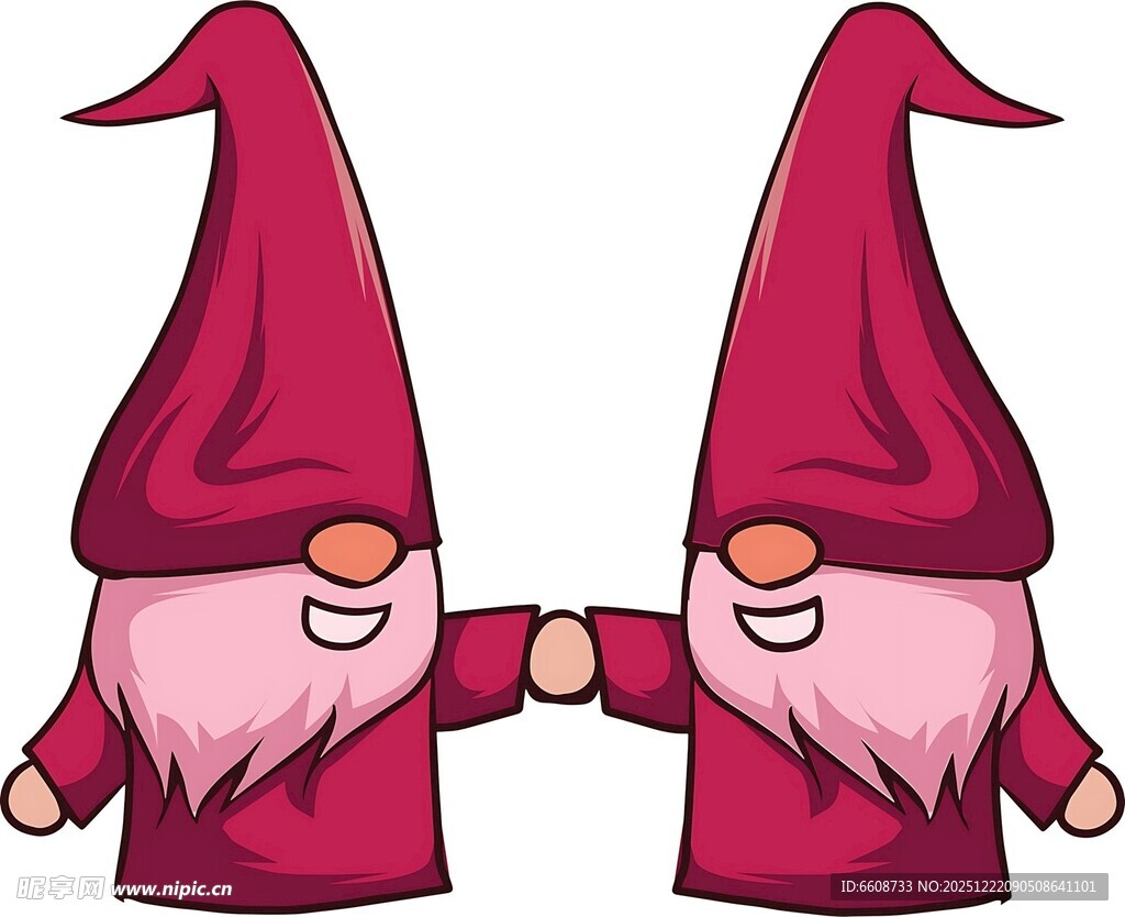 牵手的可爱小矮人