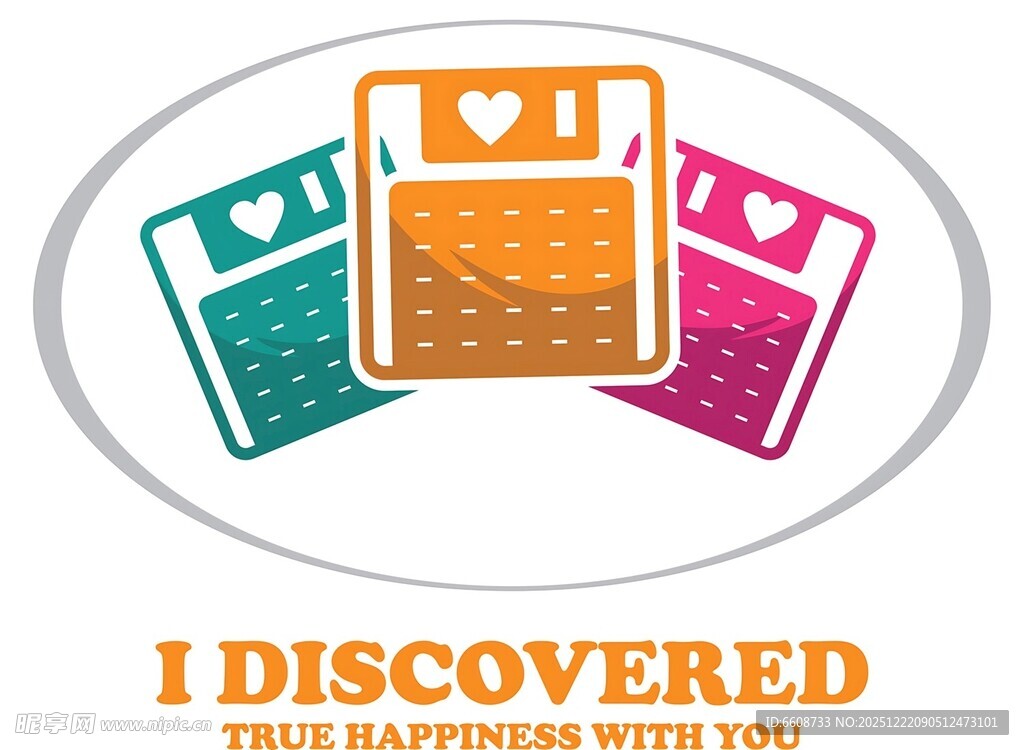 多彩日历图标发现标识