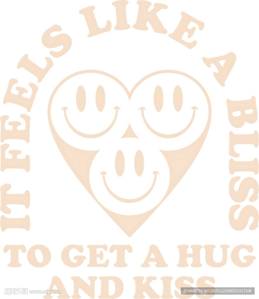 爱心笑脸文字图案设计