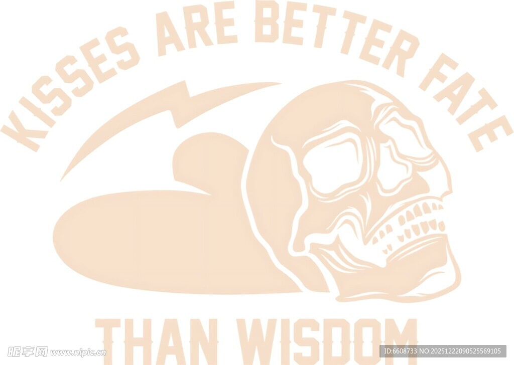 骷髅与文字图案设计