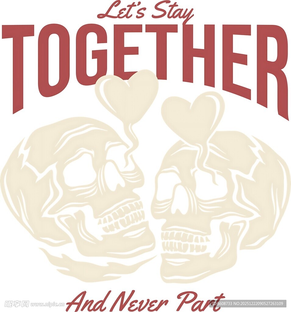 骷髅情侣永恒相伴的誓言