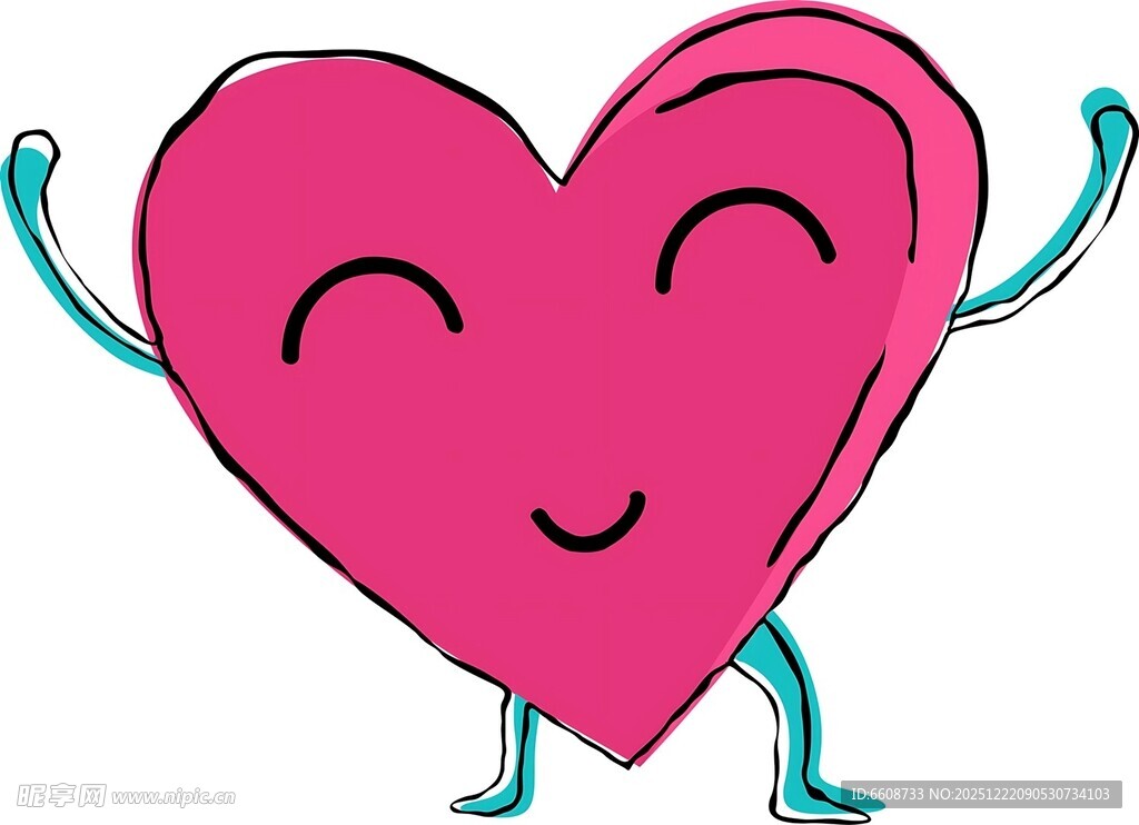 可爱心形卡通形象