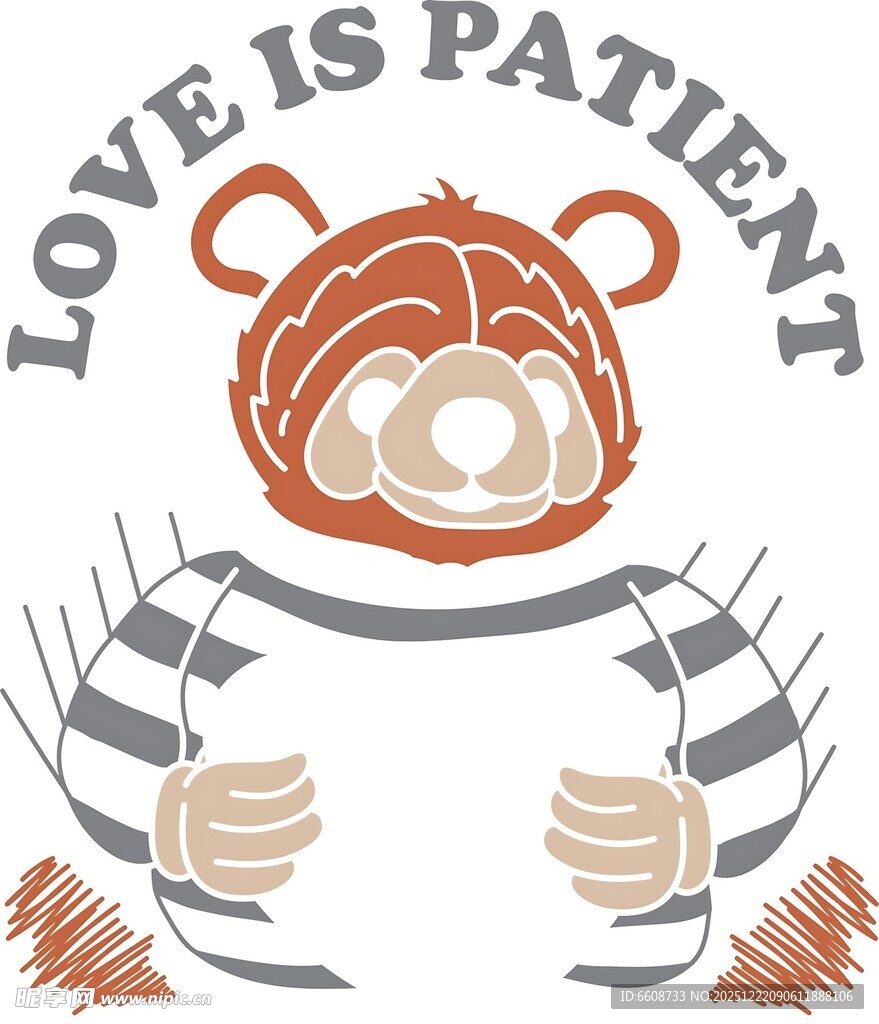 爱心小熊图案设计