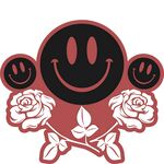 笑脸玫瑰图案设计元素