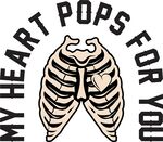 心形图案的肋骨插画