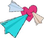 爱心与纸飞机的梦幻组合