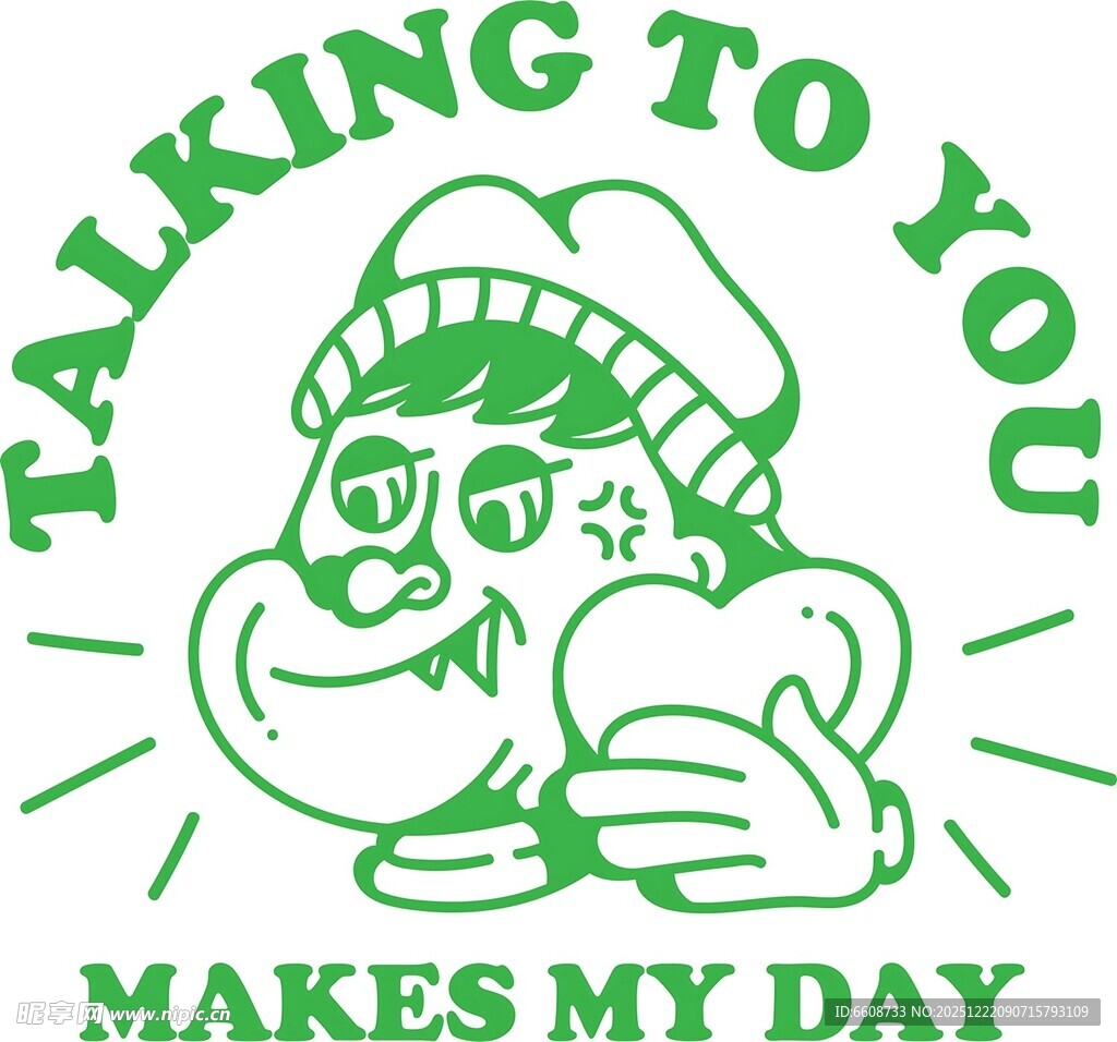 卡通人物交谈让我开心
