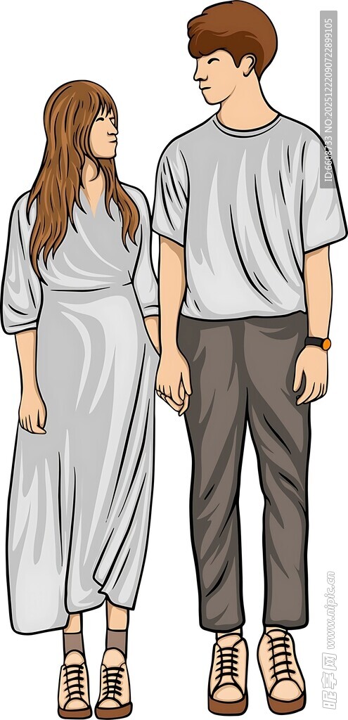 简约风男女休闲穿搭展示