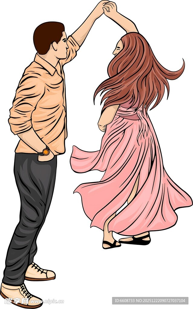 浪漫共舞的情侣