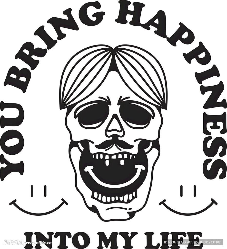 骷髅图案带来幸福的艺术