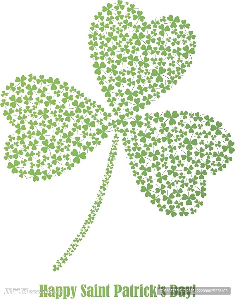三叶草图案圣帕特里克节快乐
