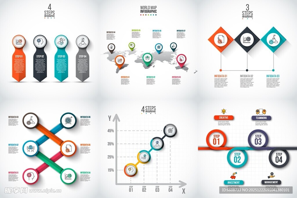多样图表模板展示
