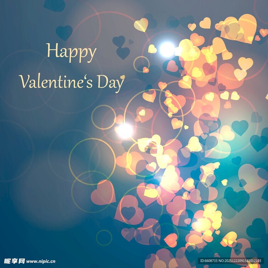 情人节快乐爱心背景图