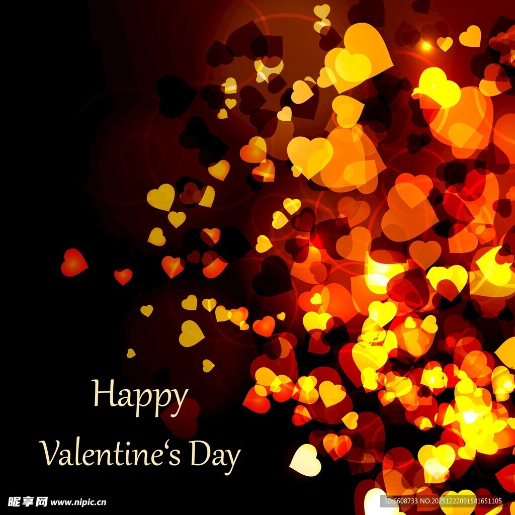 情人节浪漫爱心背景图