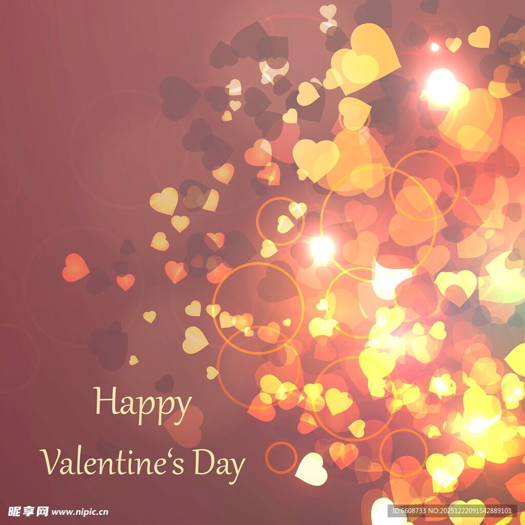 情人节浪漫爱心背景图