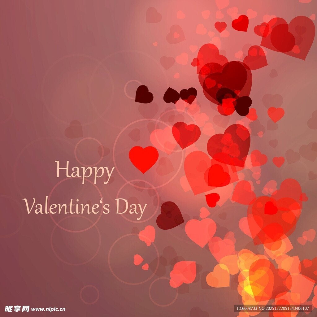 情人节快乐爱心背景图