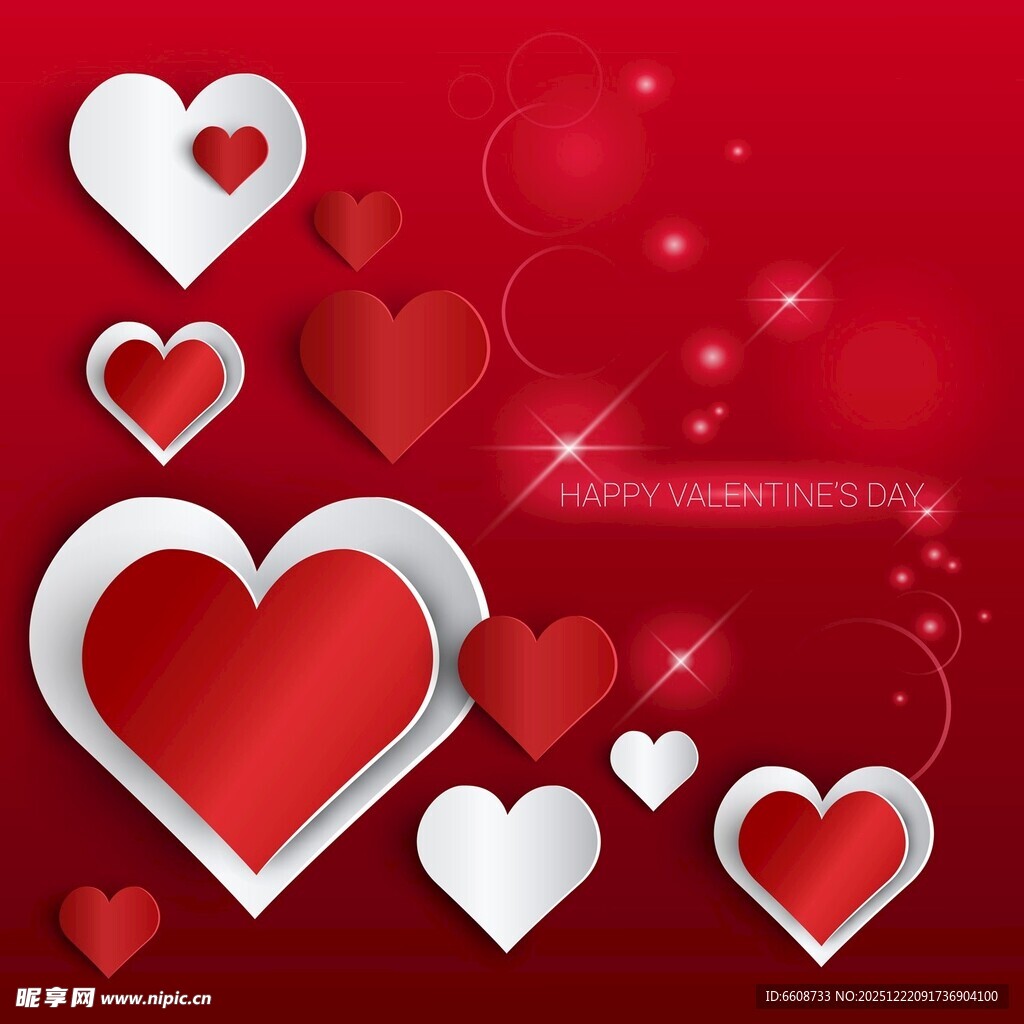 浪漫红心背景图