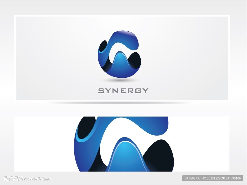 抽象字母C与E标志设计