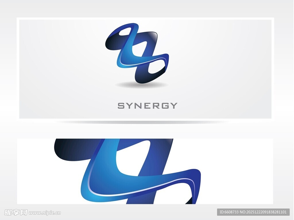 蓝色创意字母Z标志设计