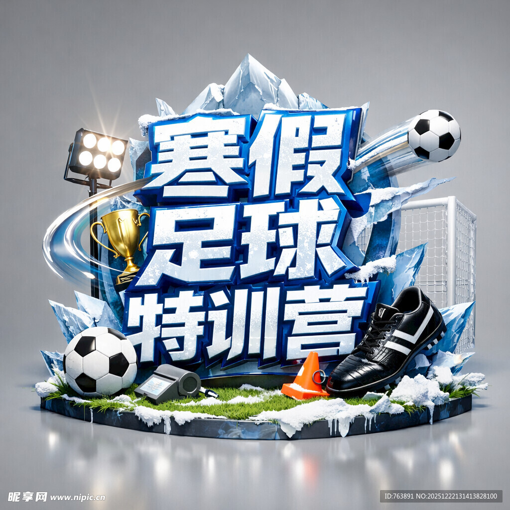 寒假足球特训营 支持改字