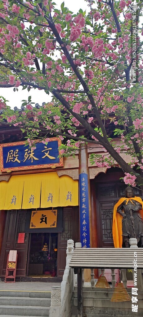 陕西西安古色古香的中式建筑景观