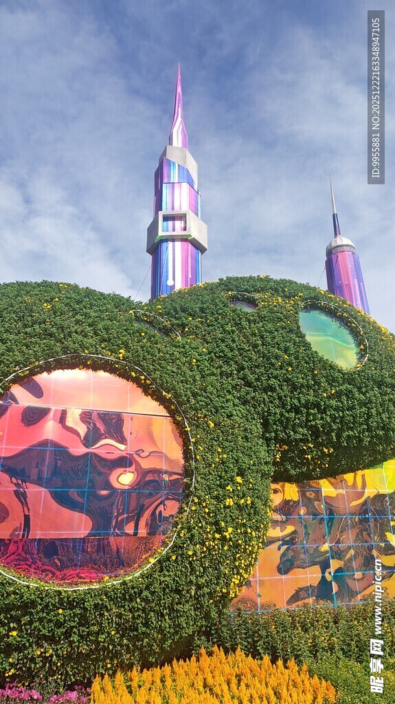 广东中山迪士尼主题绿植景观造型