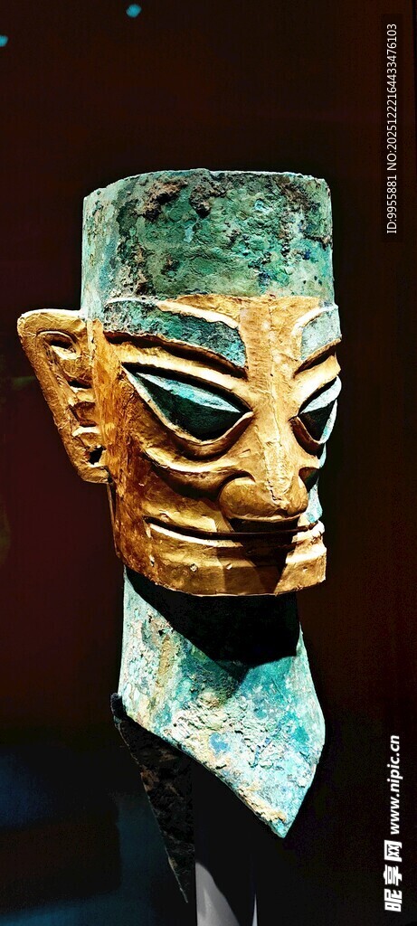 广东珠海中山青铜面具文物展示