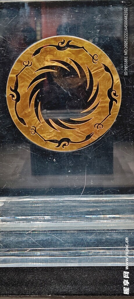 广东珠海中山圆形古风纹饰图案