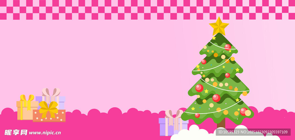 粉色圣诞节背景