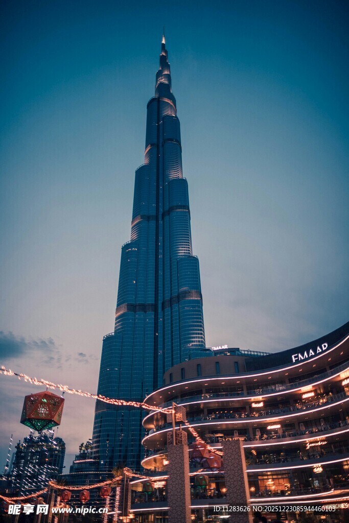 迪拜哈利法塔壮丽景观