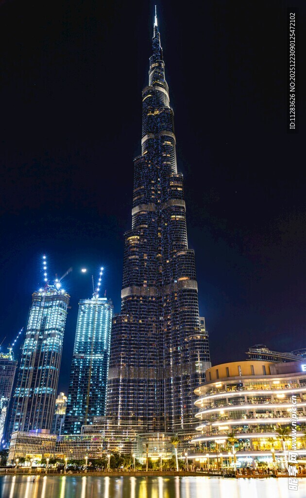 迪拜哈利法塔璀璨夜景