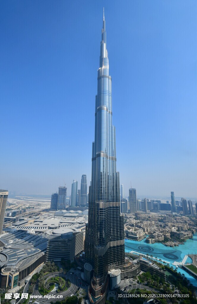 迪拜哈利法塔城市景观