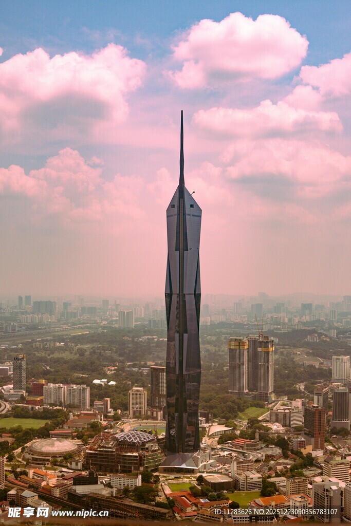 城市地标摩天大楼景观