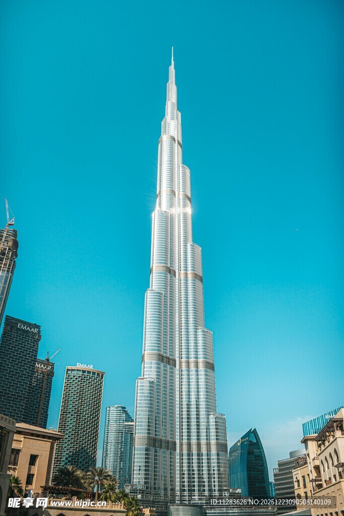 迪拜哈利法塔城市天际线