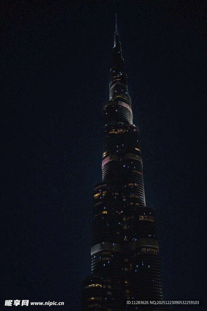 迪拜塔夜景