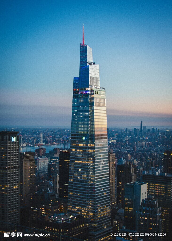 纽约摩天大楼城市天际线