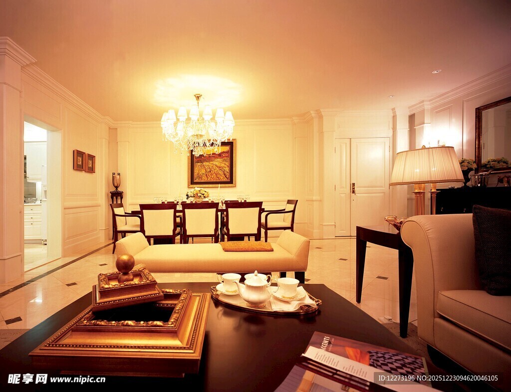 温馨典雅的客厅室内场景