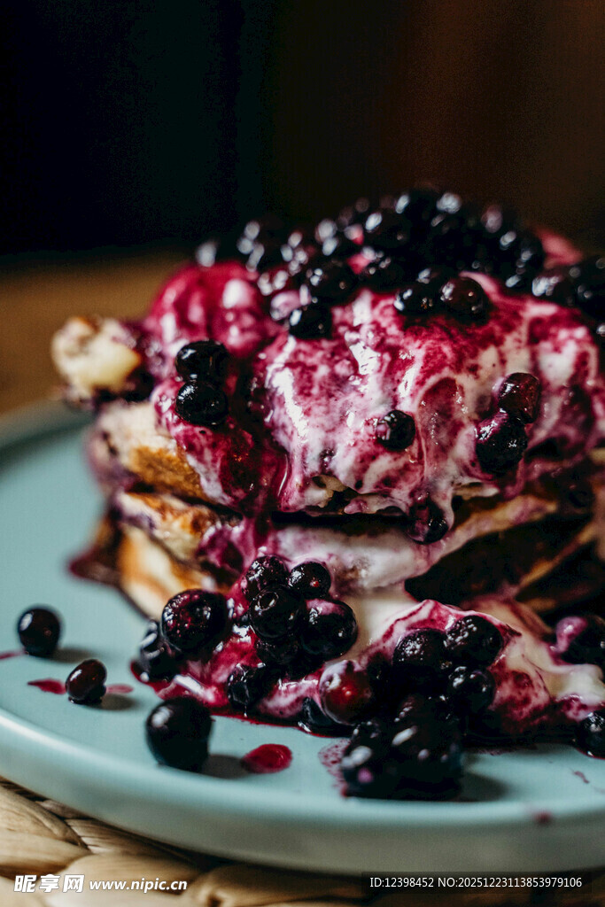 蓝莓果酱松饼