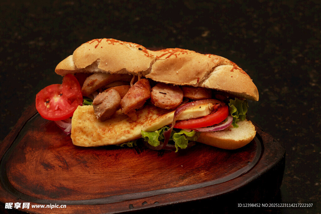 美味鸡肉三明治