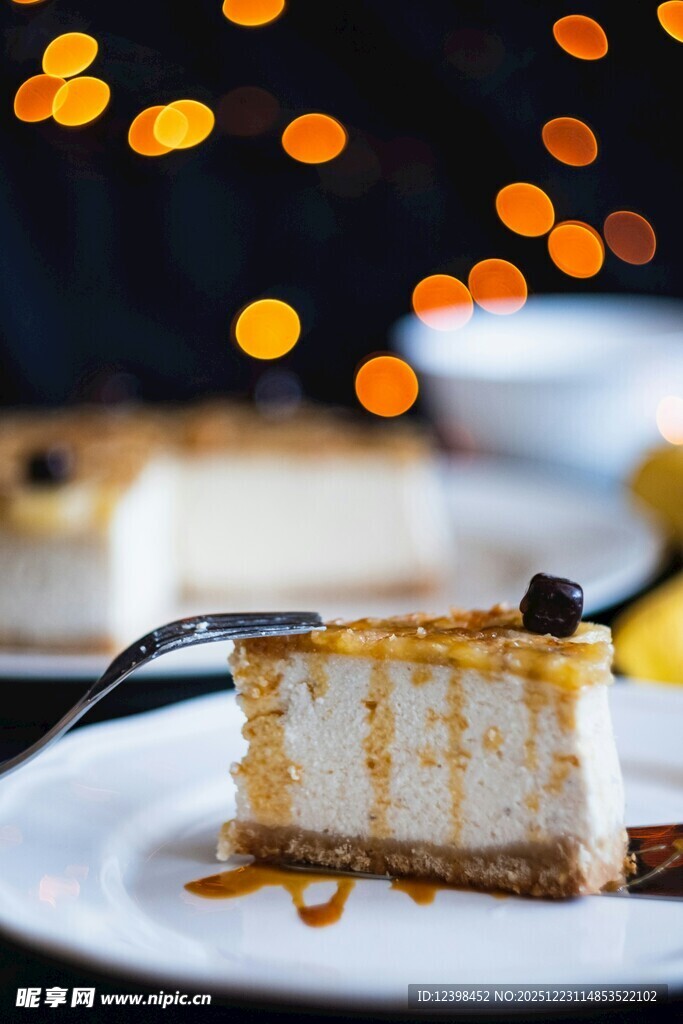 美味芝士蛋糕特写