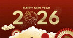 2026新年喜庆装饰画面