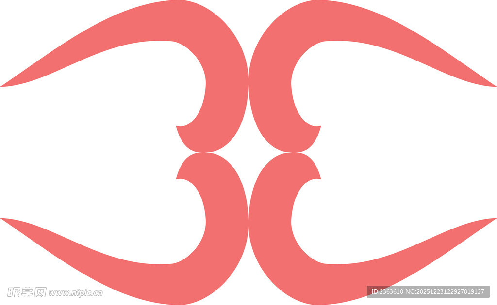 抽象双环艺术图案