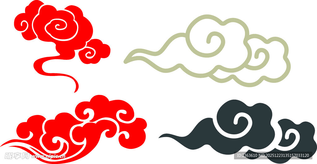 中式传统云纹图案