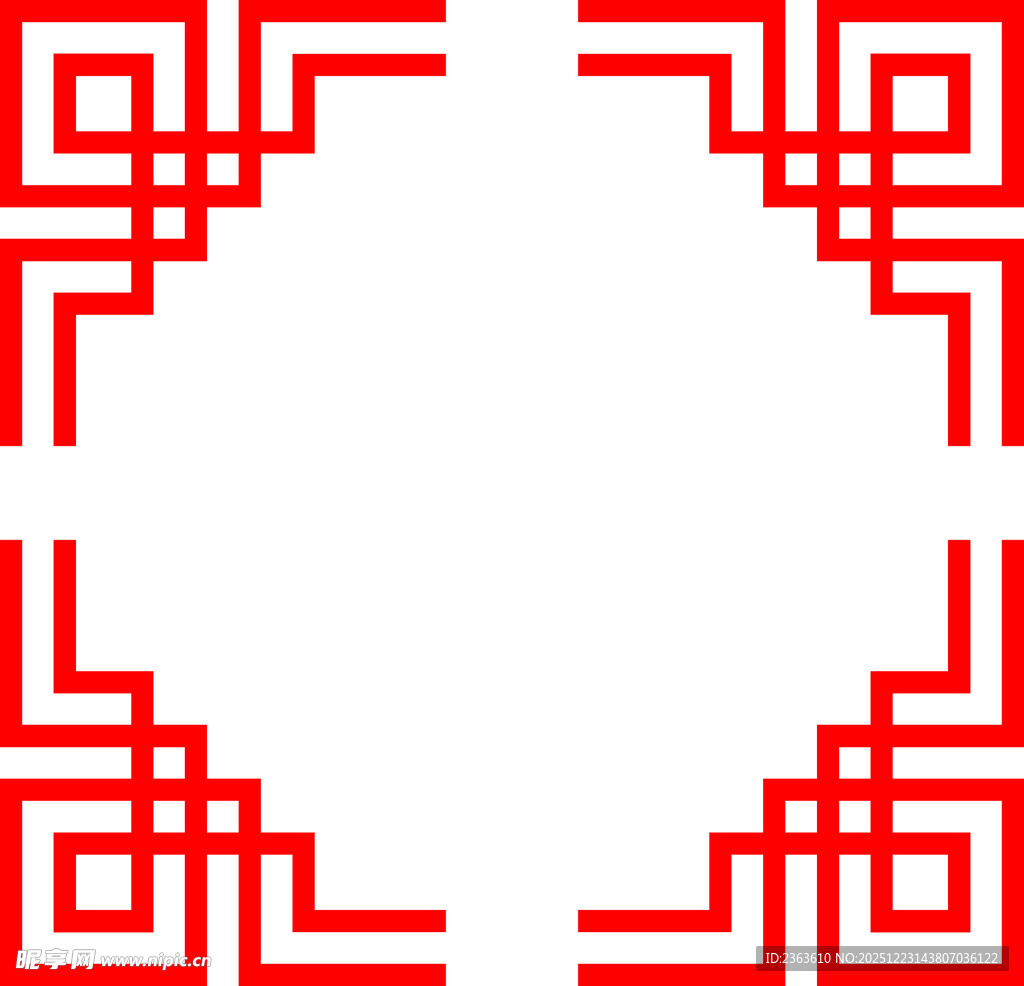 中式几何边框图案